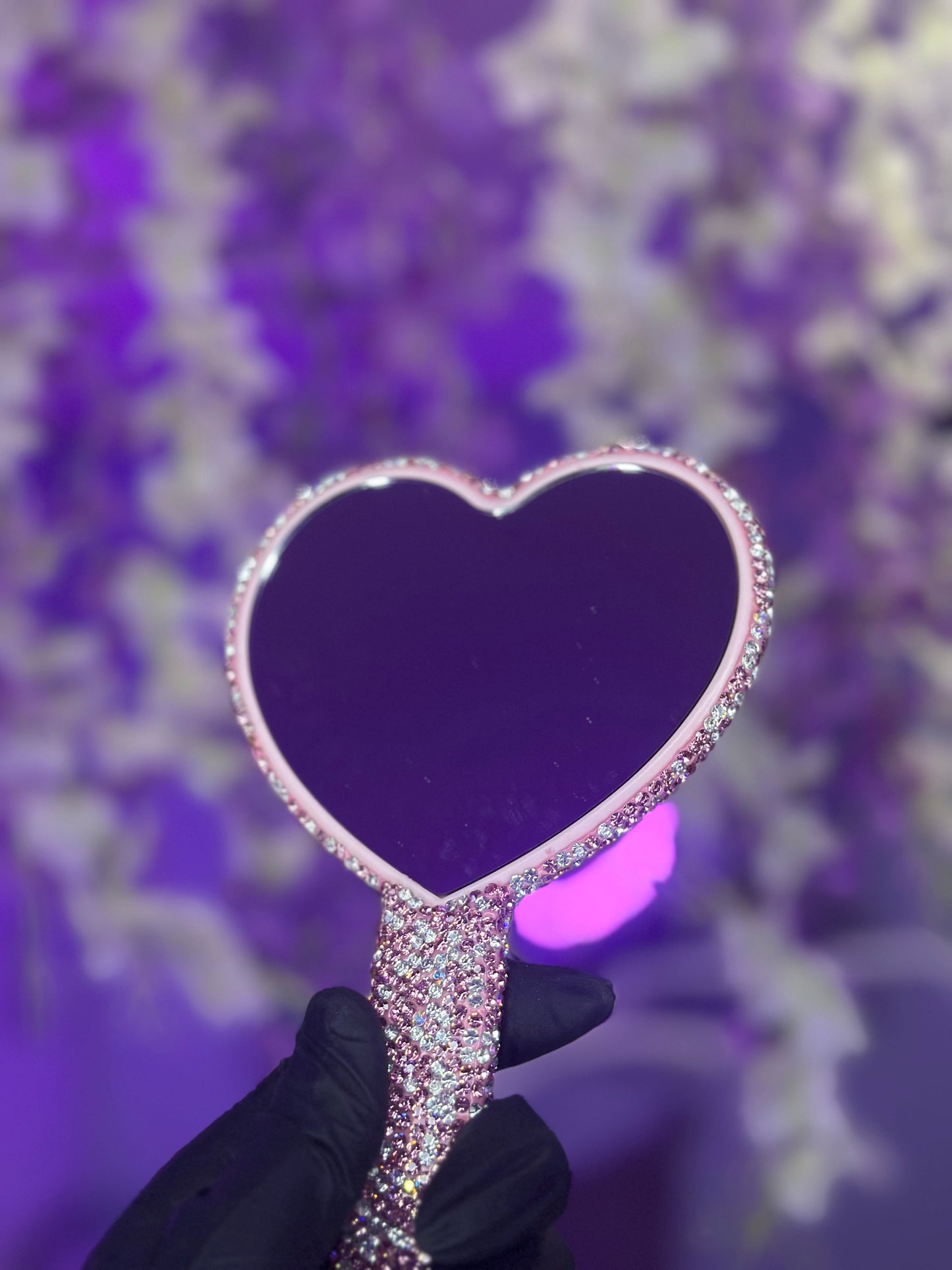 Blush Diamond Heart Mirror
