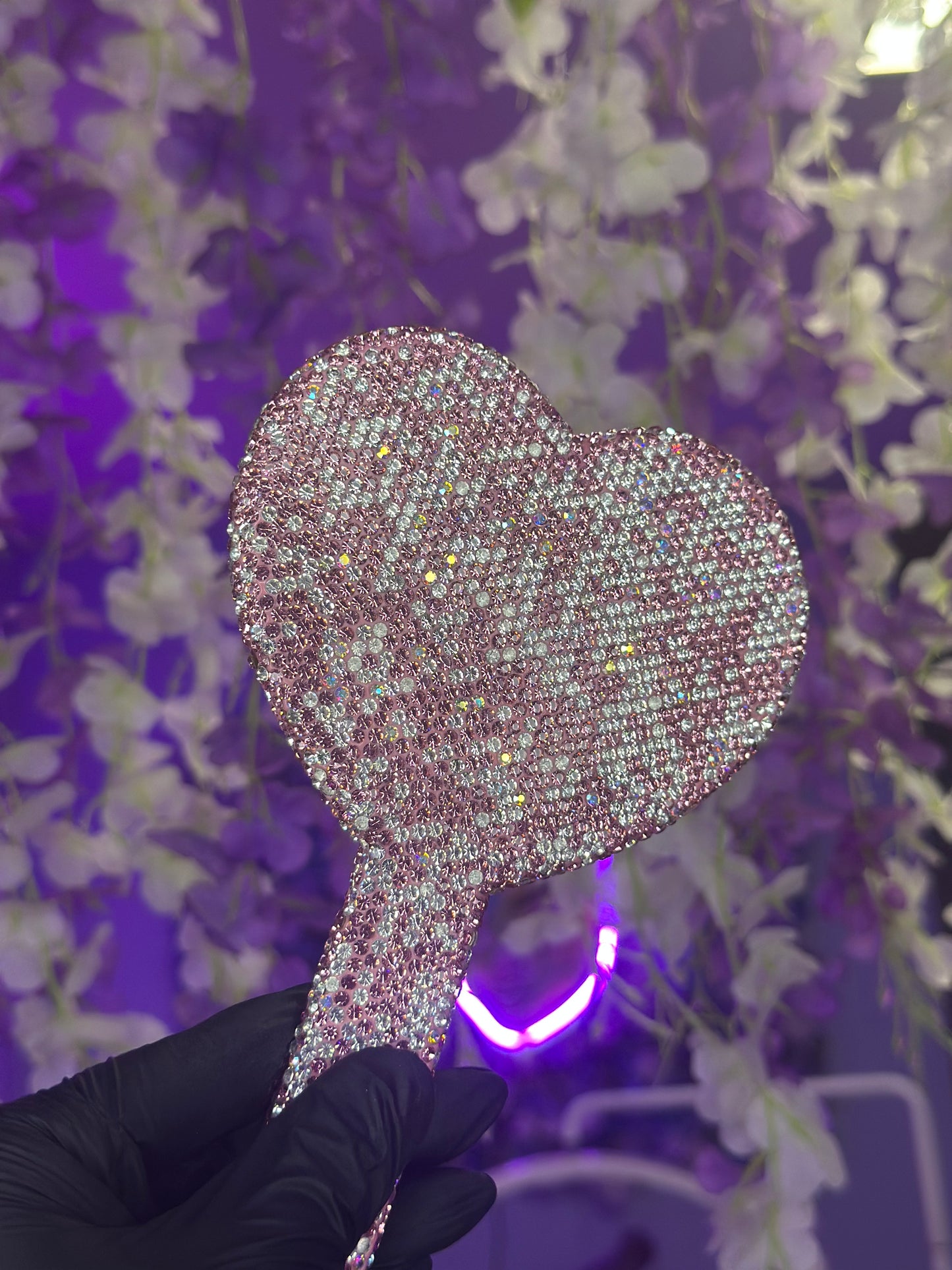 Blush Diamond Heart Mirror